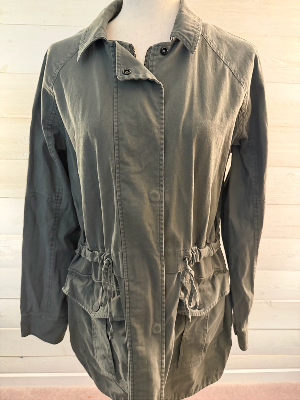 Sanctuary Olive Utility Drawstring Jacket